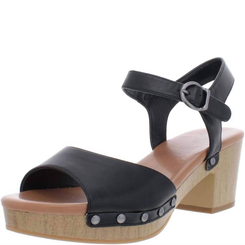 NEW STYLE & CO. women's andreas platform heel sandals in black